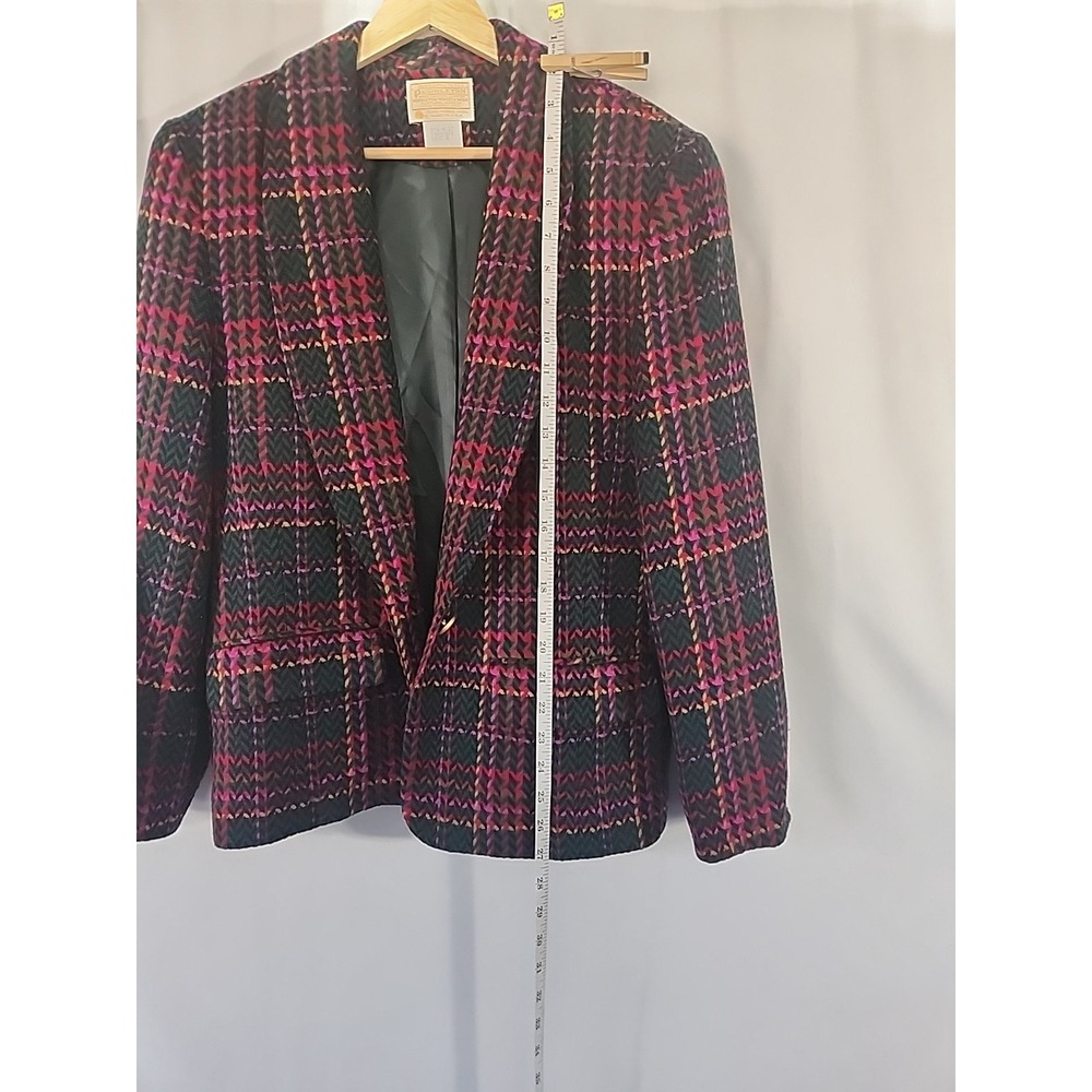 Pendleton Virgin Wool Multicolor Plaid‎ Blazer Ja… - image 6